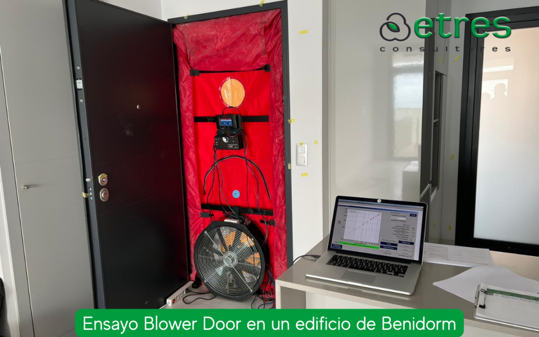 Ensayo Blower Door en un nuevo edificio de Benidorm
