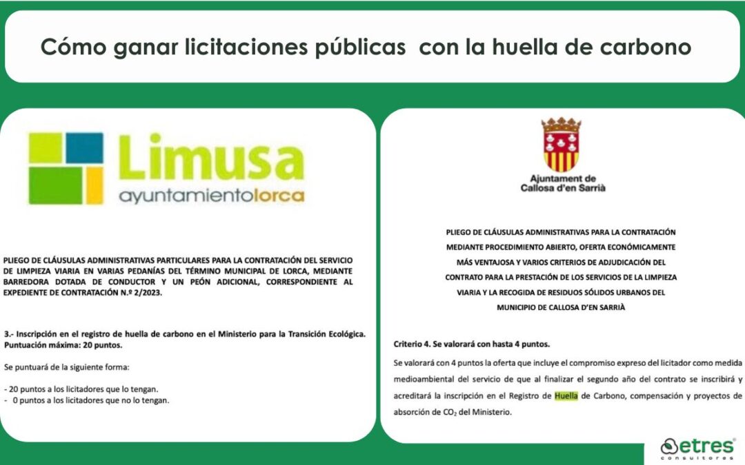 Cómo ganar licitaciones públicas con la huella de carbono